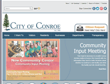 Tablet Screenshot of cityofconroe.org